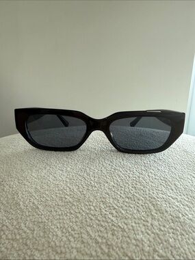 Amazon Women's Black Cat-Eye Sunglasses with Dark Lenses